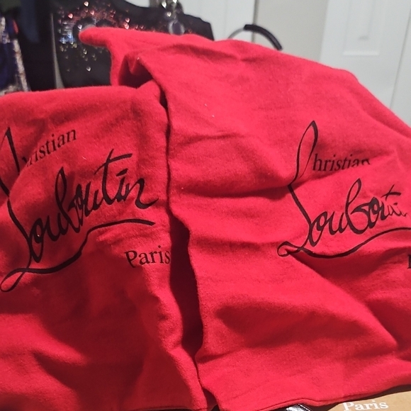 Christian Louboutin Black Heeled Boots with Red Soles - Picture 6 of 10